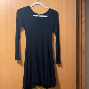Black long-sleeve dress